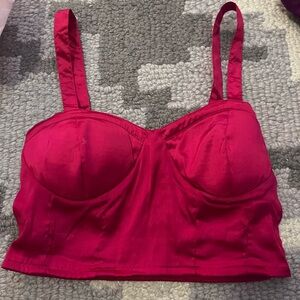 Elegant Red Satin Top